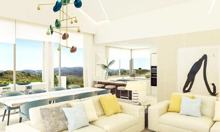 Chalet-apartamentos de lujo en venta en una urbanización de nueva construcción con espectaculares vistas al mar en Benahavis, Marbella. 4839 