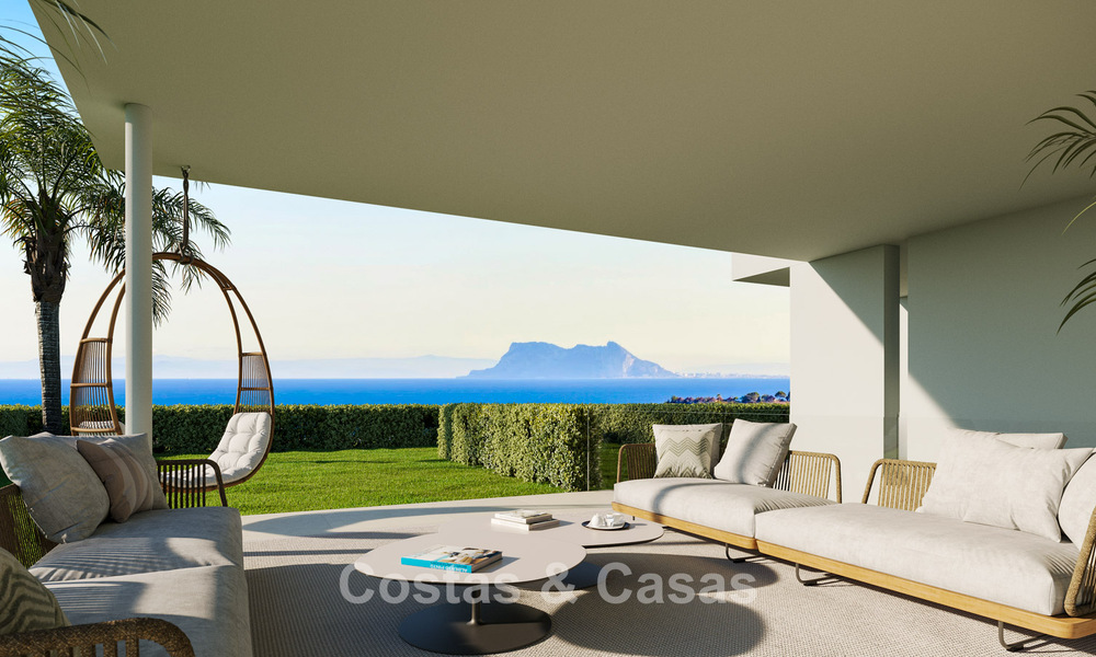 Apartamentos de lujo en venta en una urbanización de nueva construcción con espectaculares vistas al mar en Benahavis, Marbella. 804269