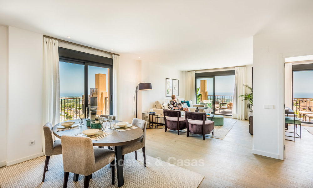 Nuevos apartamentos de lujo de estilo andaluz con impresionantes vistas al mar en venta, en Benahavis - Marbella 5085