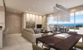 Modernos apartamentos de lujo en venta con vistas completas y sin obstaculos al mar, a corta distancia del centro de Marbella. 4865 