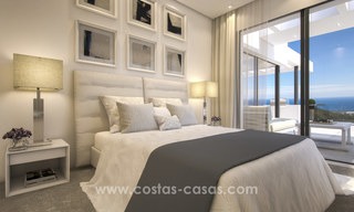 Apartamentos de lujo modernos y contemporáneos con impresionantes vistas al mar en venta, a corta distancia del centro de Marbella. 4891 