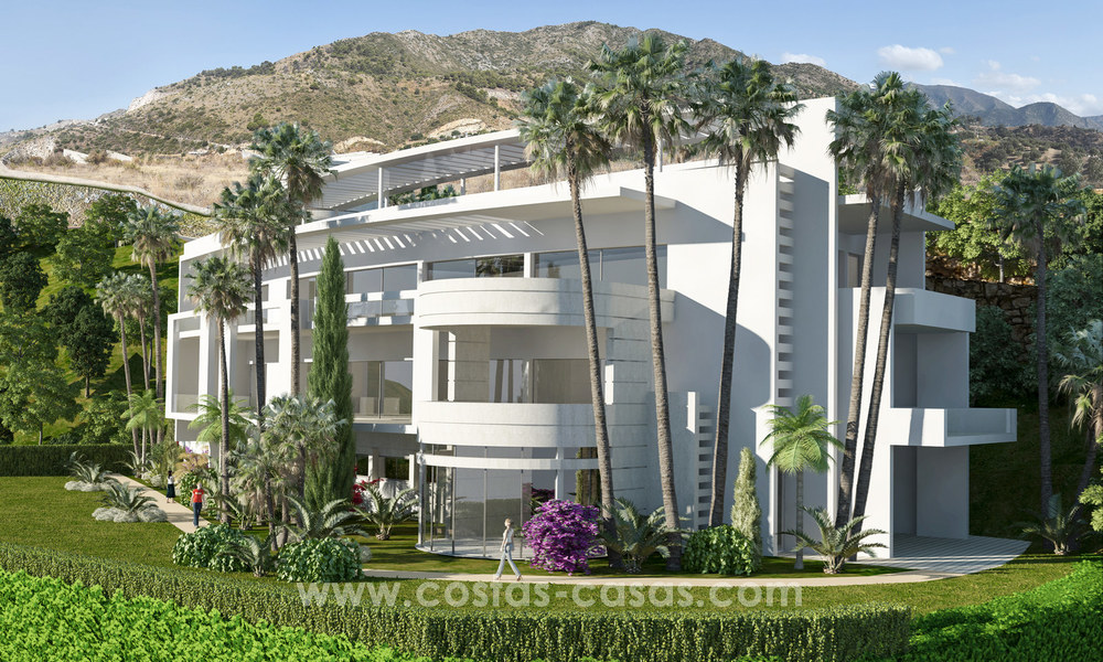 Apartamentos de lujo modernos y contemporáneos con impresionantes vistas al mar en venta, a corta distancia del centro de Marbella. 4907