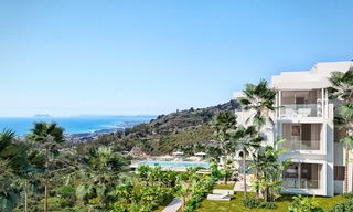 Apartamentos de lujo modernos y contemporáneos con impresionantes vistas al mar en venta, a corta distancia del centro de Marbella. 4884 