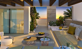 Apartamentos de lujo modernos y contemporáneos con exquisitas vistas al mar en venta, a corta distancia del centro de Marbella. 4946 
