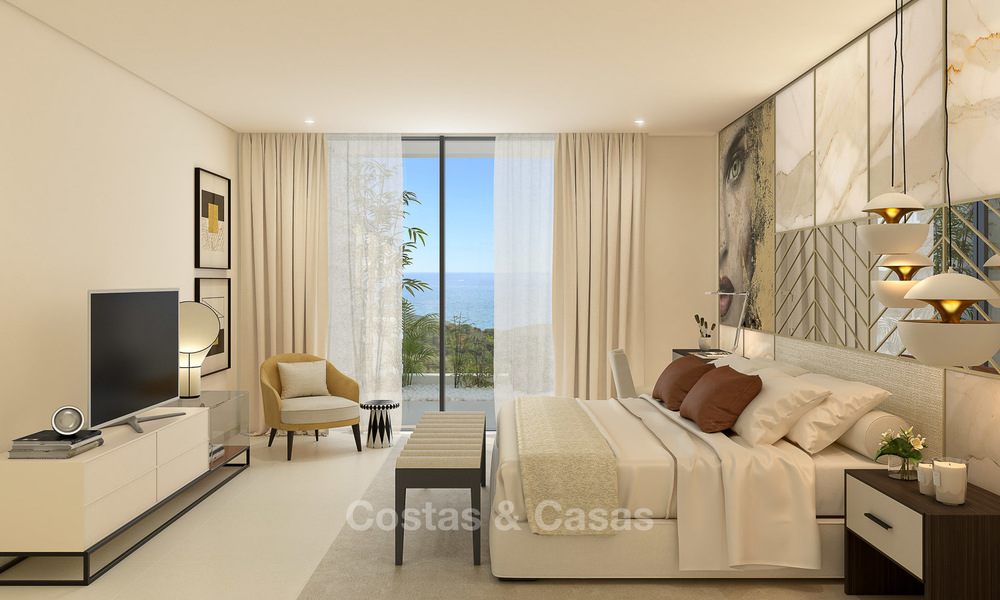 Apartamentos de lujo modernos y contemporáneos con exquisitas vistas al mar en venta, a corta distancia del centro de Marbella. 4948