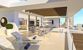 Apartamentos de lujo modernos y contemporáneos con exquisitas vistas al mar en venta, a corta distancia del centro de Marbella. 4956 