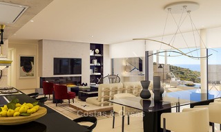 Apartamentos de lujo modernos y contemporáneos con exquisitas vistas al mar en venta, a corta distancia del centro de Marbella. 4958 