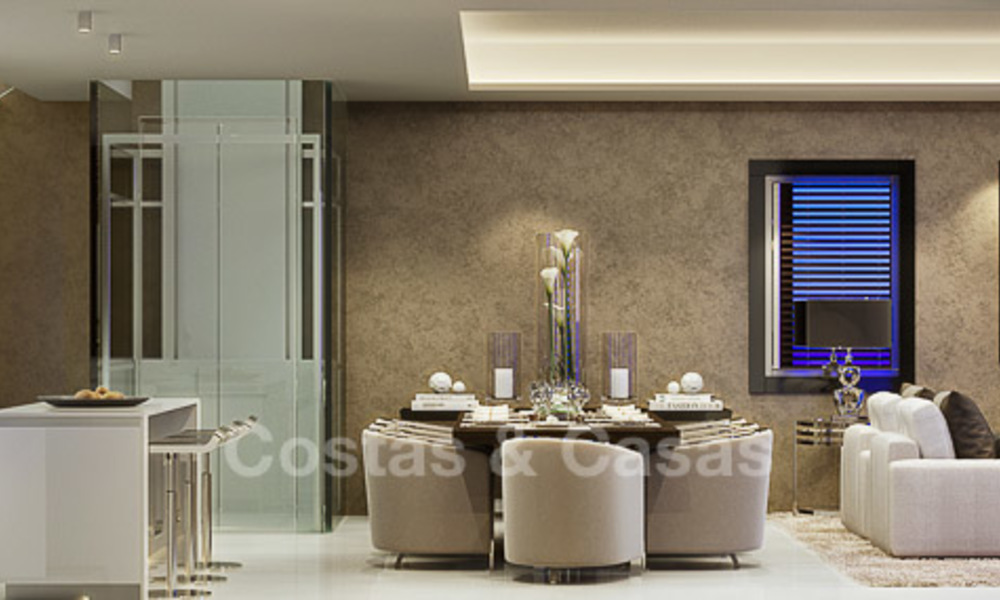 Apartamentos y áticos de lujo modernos y vanguardistas a la venta en la Milla de Oro, Marbella 4986