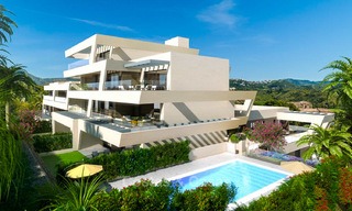 Nuevos apartamentos de lujo con vistas al mar en venta, diseño moderno y contemporáneo, Marbella 5110 