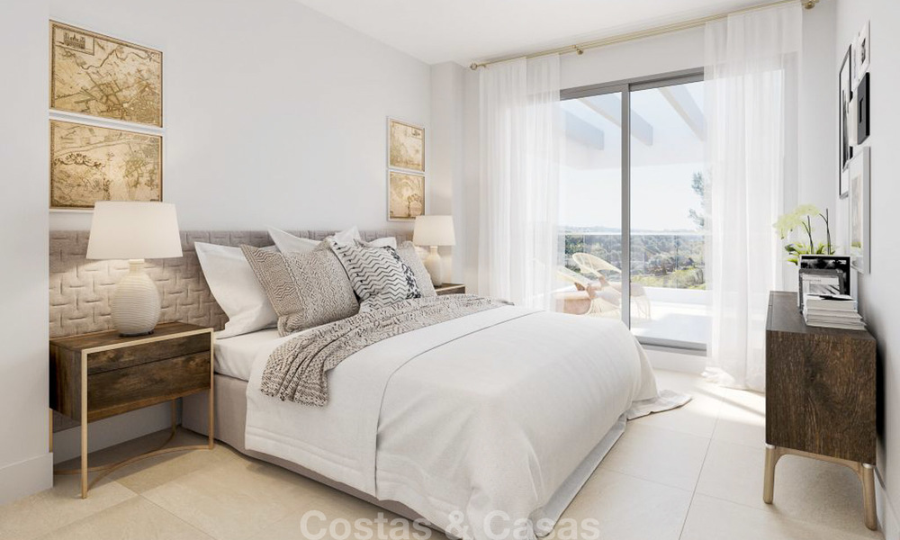 Nuevos apartamentos de lujo con vistas al mar en venta, diseño moderno y contemporáneo, Marbella 5116