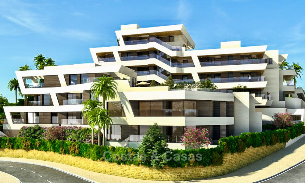 Nuevos apartamentos de lujo con vistas al mar en venta, diseño moderno y contemporáneo, Marbella 5120