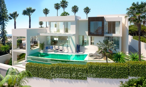 Nueva villa de lujo moderna y contemporánea en venta, con vistas al mar y a la montaña, Nueva Andalucia, Marbella 5527