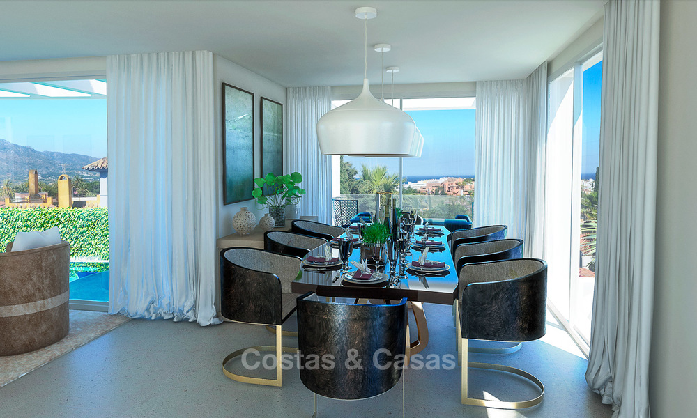Nueva villa de lujo moderna y contemporánea en venta, con vistas al mar y a la montaña, Nueva Andalucia, Marbella 5530