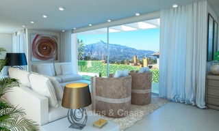 Nueva villa de lujo moderna y contemporánea en venta, con vistas al mar y a la montaña, Nueva Andalucia, Marbella 5531 