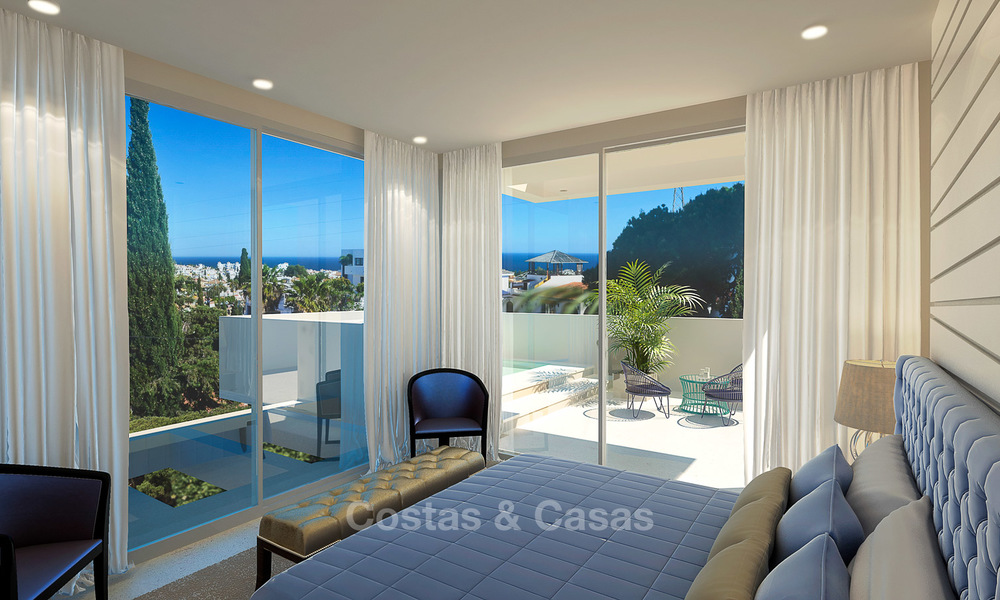 Nueva villa de lujo moderna y contemporánea en venta, con vistas al mar y a la montaña, Nueva Andalucia, Marbella 5534