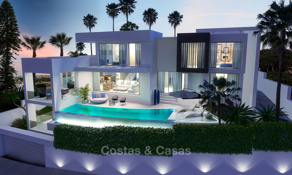 Nueva villa de lujo moderna y contemporánea en venta, con vistas al mar y a la montaña, Nueva Andalucia, Marbella 5535
