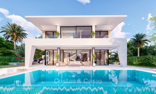 Nuevas villas de estilo moderno y vanguardista con vistas al mar en venta, La Duquesa, Manilva, Costa del Sol 5605 
