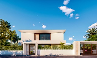Nuevas villas de estilo moderno y vanguardista con vistas al mar en venta, La Duquesa, Manilva, Costa del Sol 5607 