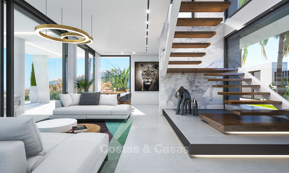 Nuevas villas de estilo moderno y vanguardista con vistas al mar en venta, La Duquesa, Manilva, Costa del Sol 5609