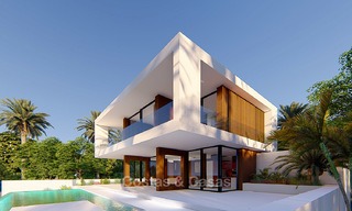Nueva villa de lujo moderna en venta, con vistas al mar y al golf, Estepona. 5613 