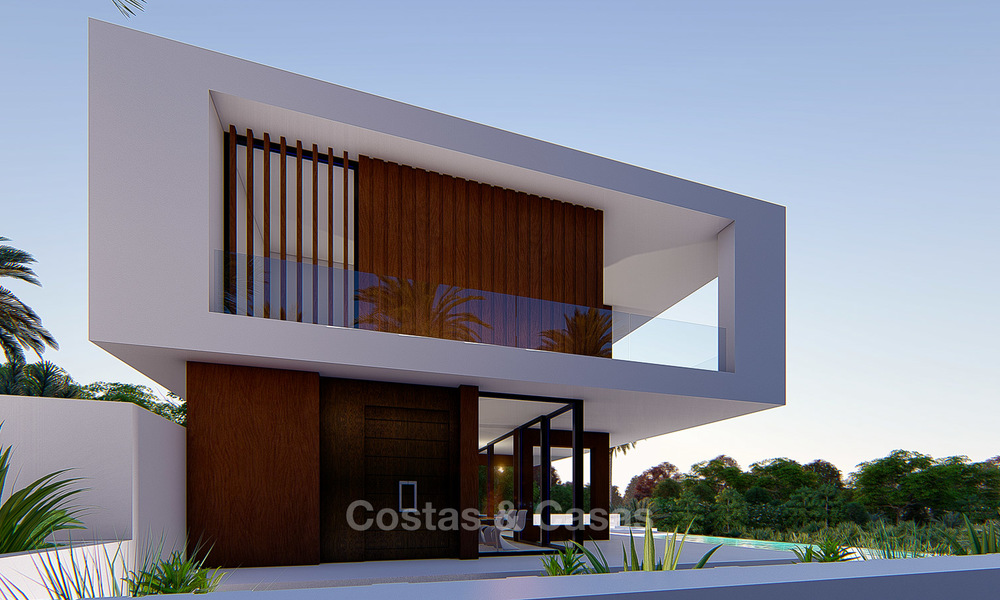 Nueva villa de lujo moderna en venta, con vistas al mar y al golf, Estepona. 5614