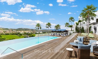 Nuevos y modernos apartamentos en primera línea de golf en venta, La Cala de Mijas, Costa del Sol 5695 