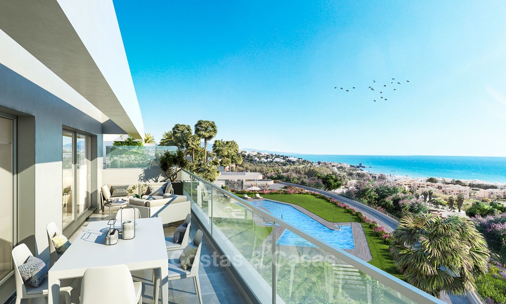 Modernos apartamentos de lujo en venta cerca de la playa, con vistas al golf y al mar, Casares, Costa del Sol 5787