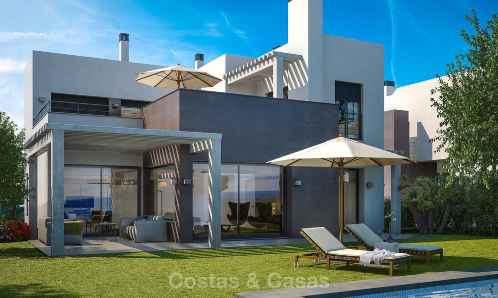 ¡Última villa! Totalmente amueblada! Venta de nuevas y modernas villas de lujo, con vistas al mar y al golf, New Golden Mile, Marbella - Estepona 5789