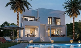 ¡Última villa! Totalmente amueblada! Venta de nuevas y modernas villas de lujo, con vistas al mar y al golf, New Golden Mile, Marbella - Estepona 5793 