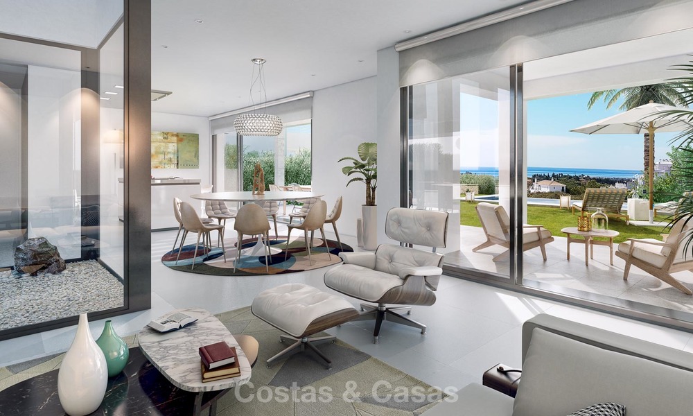 ¡Última villa! Totalmente amueblada! Venta de nuevas y modernas villas de lujo, con vistas al mar y al golf, New Golden Mile, Marbella - Estepona 5796
