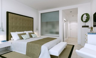 Nuevo y moderno apartamento con vistas al campo de golf, a la montaña y al mar en venta en Benahavis - Marbella 5834 