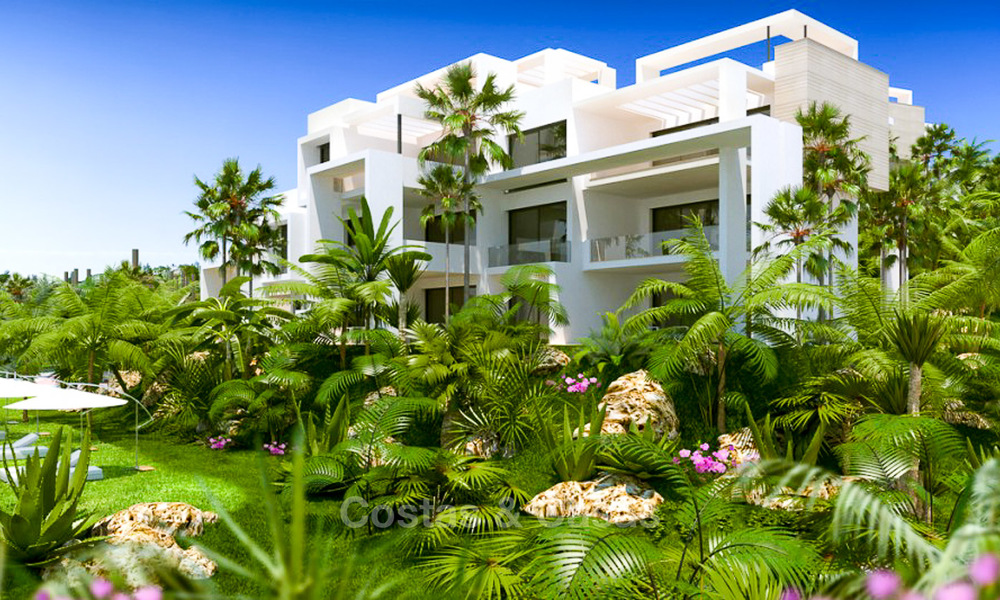 Nuevo y moderno apartamento con vistas al campo de golf, a la montaña y al mar en venta en Benahavis - Marbella 5833