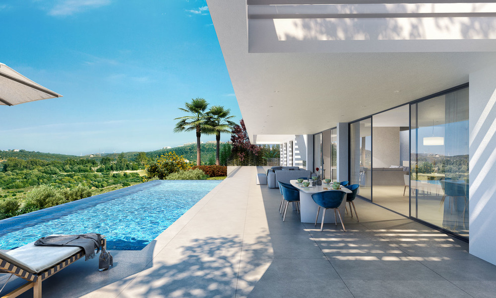 Amplias y modernas villas de lujo en venta, en un prestigioso complejo de golf y con vistas panorámicas al mar, Benahavis - Marbella 5906