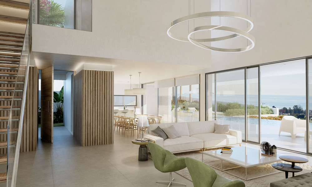 Amplias y modernas villas de lujo en venta, en un prestigioso complejo de golf y con vistas panorámicas al mar, Benahavis - Marbella 5910