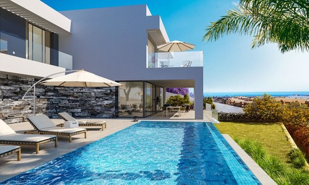 Amplias y modernas villas de lujo en venta, en un prestigioso complejo de golf y con vistas panorámicas al mar, Benahavis - Marbella 5914
