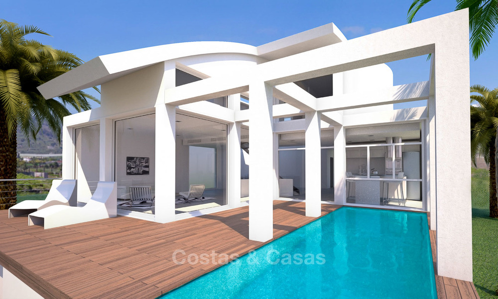 Se venden villas modernas en una ubicación privilegiada con vistas panorámicas al mar y a la bahía, Benalmádena, Costa del Sol 6121