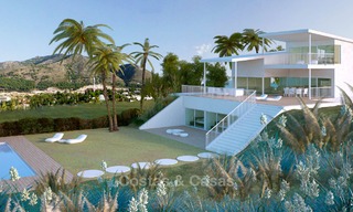 Se venden villas modernas en una ubicación privilegiada con vistas panorámicas al mar y a la bahía, Benalmádena, Costa del Sol 6122 