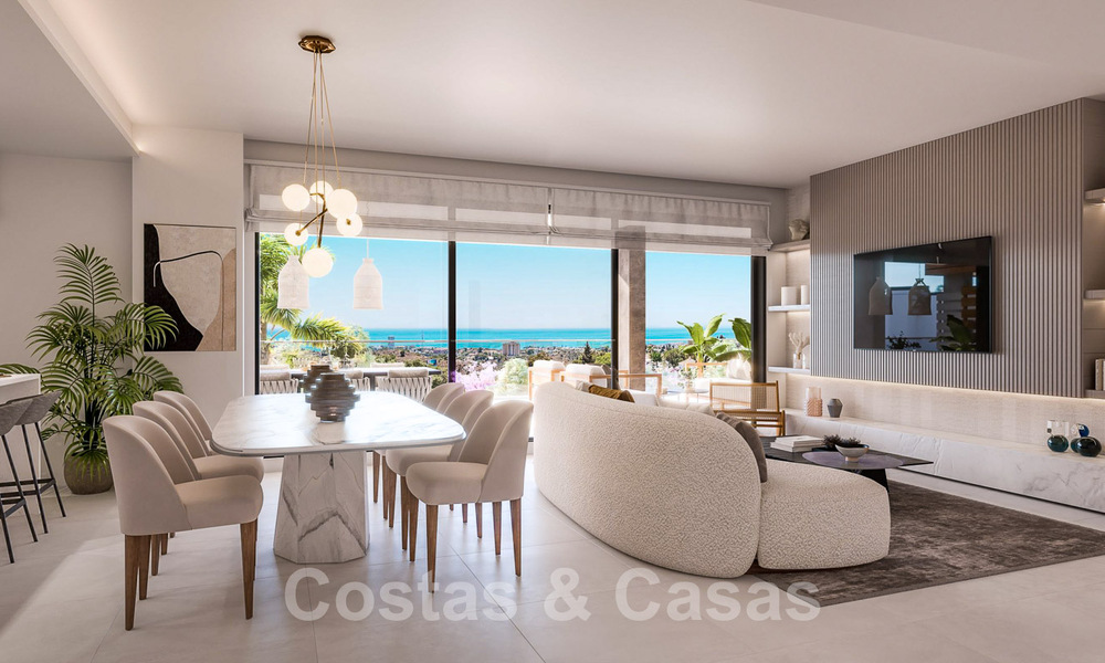 Nuevos apartamentos modernos pasivos en un resort boutique de 5 estrellas en venta en Marbella con impresionantes vistas al mar 51400