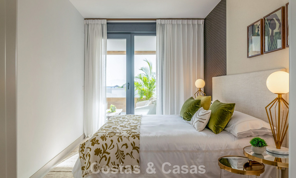 Nuevos apartamentos modernos en un resort boutique de 5 estrellas en venta en Marbella con impresionantes vistas al mar 802791