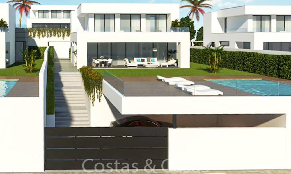 Atractivas y modernas villas de lujo en venta, con vistas al mar y al golf, Manilva, Costa del Sol 6291