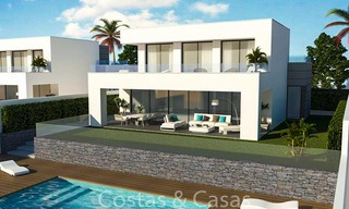 Atractivas y modernas villas de lujo en venta, con vistas al mar y al golf, Manilva, Costa del Sol 6292 