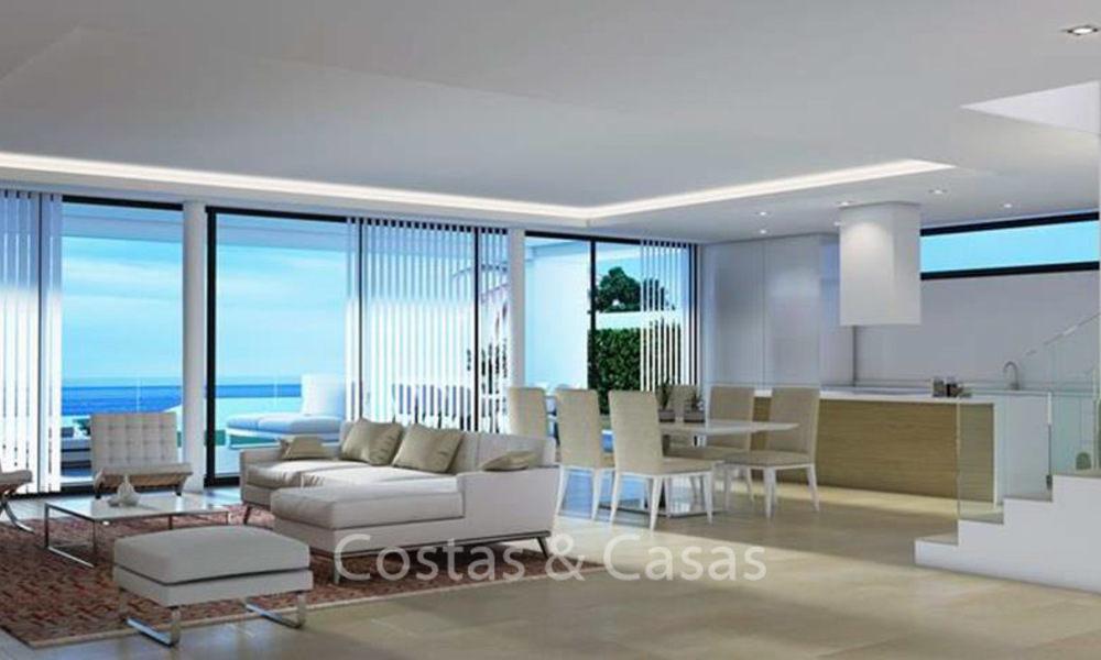 Atractivas y modernas villas de lujo en venta, con vistas al mar y al golf, Manilva, Costa del Sol 6300