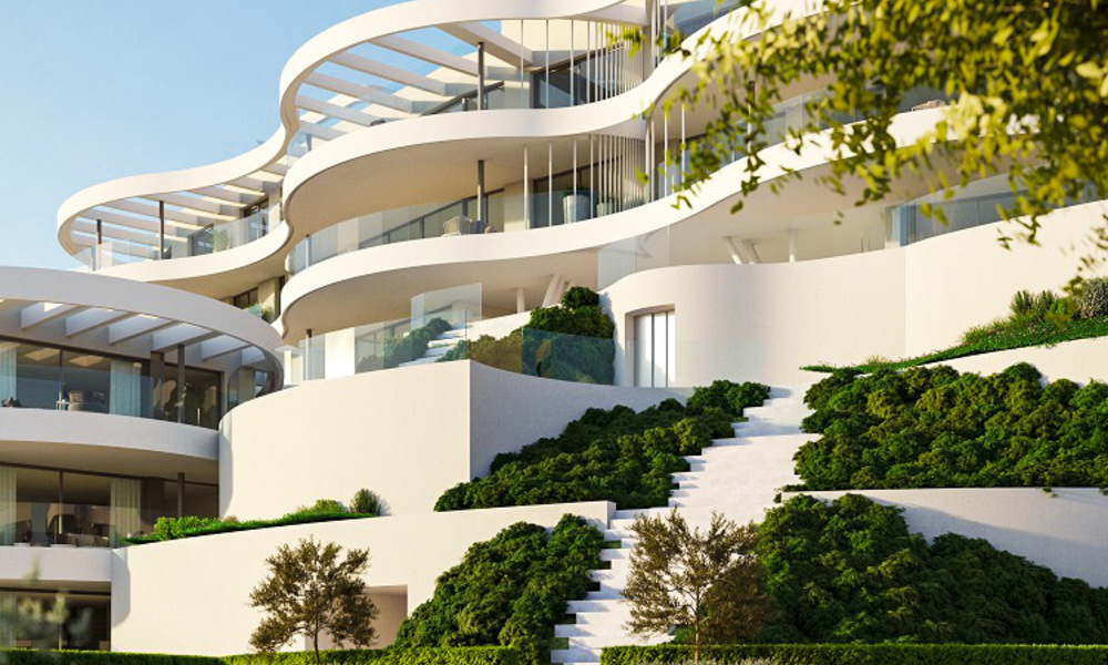 Nuevos, exquisitos y contemporáneos apartamentos de lujo en venta, con extraordinarias vistas al mar, al golf y a la montaña, Benahavis, Marbella 6320