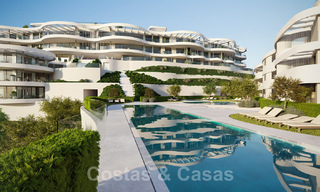 Nuevos, exquisitos y contemporáneos apartamentos de lujo en venta, con extraordinarias vistas al mar, al golf y a la montaña, Benahavis, Marbella 31064 