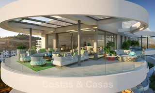 Nuevos, exquisitos y contemporáneos apartamentos de lujo en venta, con extraordinarias vistas al mar, al golf y a la montaña, Benahavis, Marbella 31069 