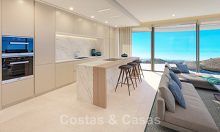 Nuevos, exquisitos y contemporáneos apartamentos de lujo en venta, con extraordinarias vistas al mar, al golf y a la montaña, Benahavis, Marbella 31070 