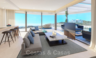 Nuevos, exquisitos y contemporáneos apartamentos de lujo en venta, con extraordinarias vistas al mar, al golf y a la montaña, Benahavis, Marbella 31074 