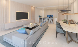 Nuevos, exquisitos y contemporáneos apartamentos de lujo en venta, con extraordinarias vistas al mar, al golf y a la montaña, Benahavis, Marbella 31076 