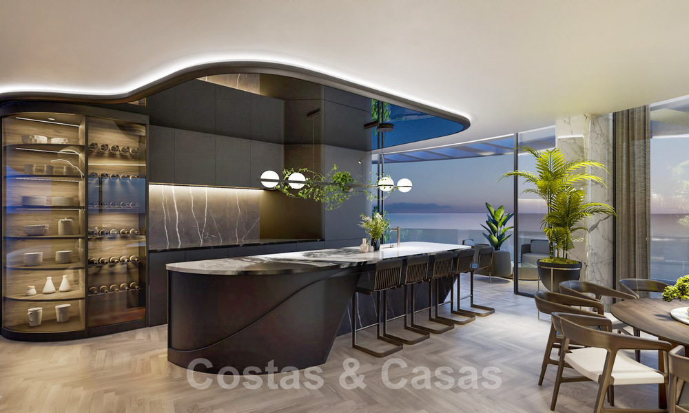Nuevos, exquisitos y contemporáneos apartamentos de lujo en venta, con extraordinarias vistas al mar, al golf y a la montaña, Benahavis, Marbella 31082