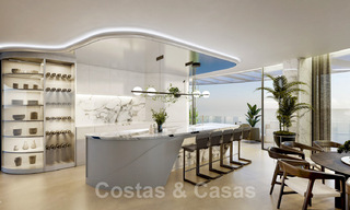 Nuevos, exquisitos y contemporáneos apartamentos de lujo en venta, con extraordinarias vistas al mar, al golf y a la montaña, Benahavis, Marbella 31084 